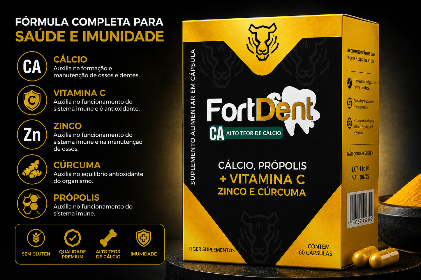 FortDent — Suplemento Diário de Alta Performance para Saúde Bucal