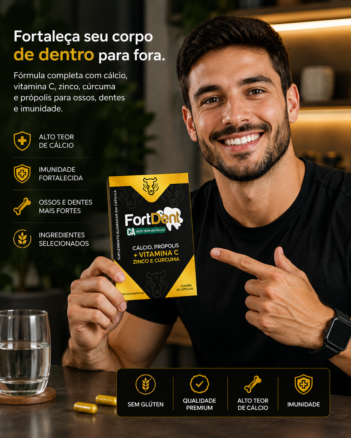 FortDent — Suplemento Diário de Alta Performance para Saúde Bucal